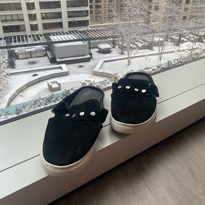 Rebecca Minkoff black slipons
